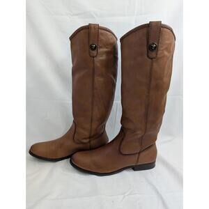 Carlos by Carlos Santana Boots Womens 9 Fawn Tall Riding Brown Leather